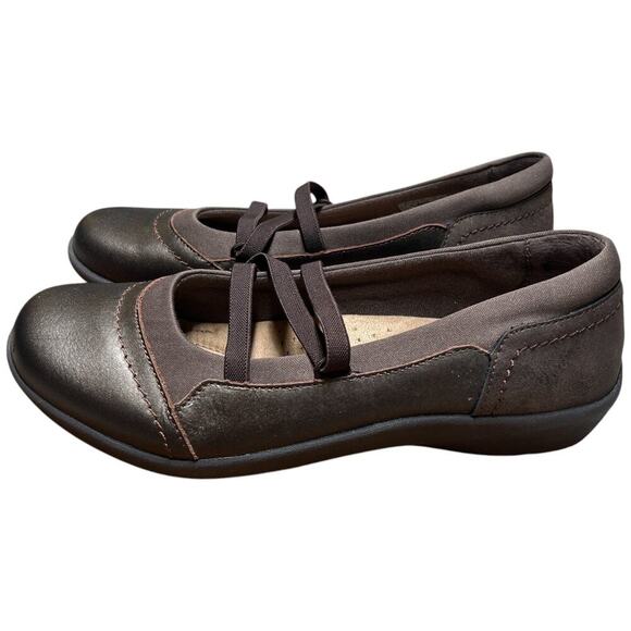 EARTH ORIGINS Leslie Women's 9.5W Leather Slip On Ballet Flats Shoes *READ* - Picture 2 of 16